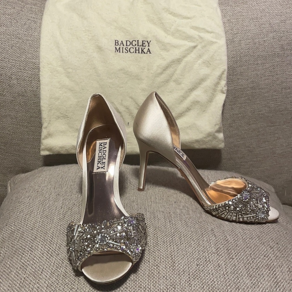 Badgley Mischka Beaded Heels